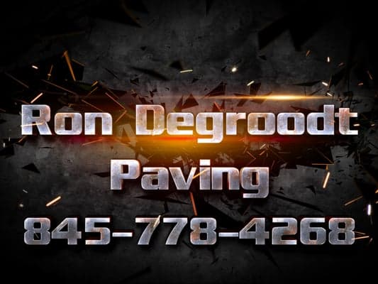 Commercial paving — DeGroodt truck on site