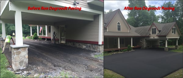 Parking lot milled and paved