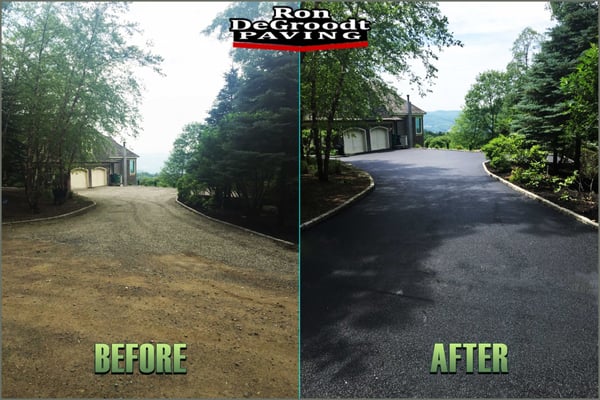 Before and after milling project in Orange County NY